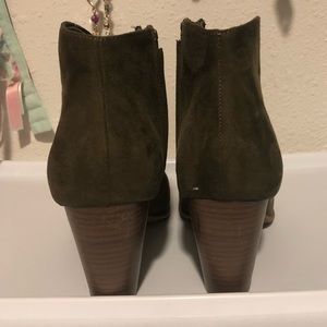 Hunter green booties